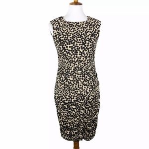 Just Taylor Animal Print Zip Back Ruched Dress Sz. 2
